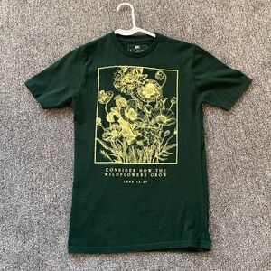 Christian forest green graphic T-shirt